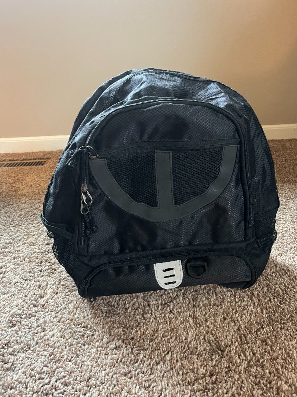 Black sports backpack